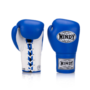 BGL Lace-Up Boxing Gloves - Blue - Windy Fight Gear B.V.