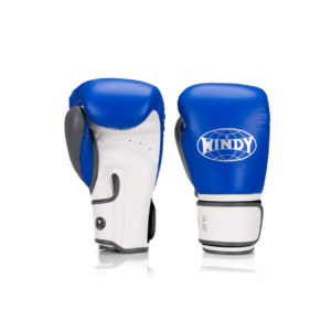 BGE Elite Series Velcro Boxing Glove - Blue/Grey/White - Windy Fight Gear B.V.