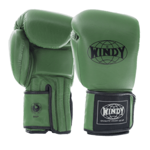Proline Leather Boxing Gloves - Army Green - Windy Fight Gear