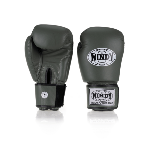 BGVH Classic leather boxing glove - Army Green - Windy Fight Gear B.V.