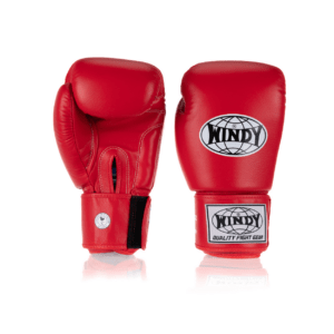 BGVH Classic leather boxing glove - Red - Windy Fight Gear B.V.