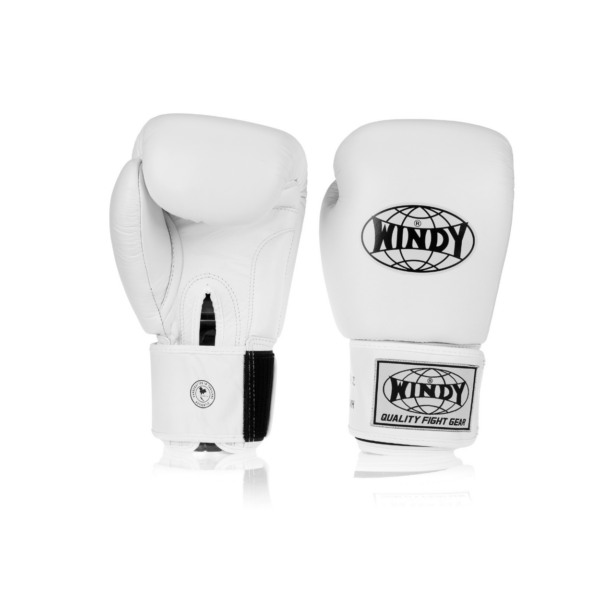 BGVH Classic leather boxing glove - White - Windy Fight Gear B.V.