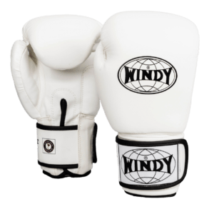 Classic Synthetic Leather Boxing Gloves - White - Windy Fight Gear