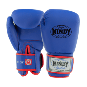 Classic Synthetic Leather Boxing Gloves - Sapphire Blue - Windy Fight Gear