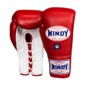 Lace-Up Boxing Gloves - Red - Windy Fight Gear