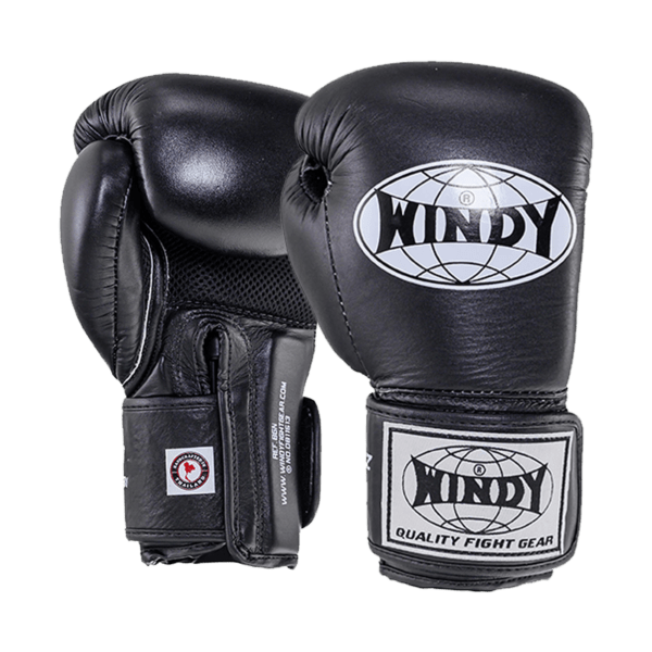 Climacool Boxing Gloves - Black - Windy Fight Gear
