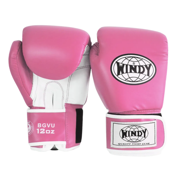 Classic Synthetic Leather Boxing Gloves - Pink