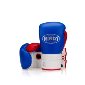 Elite Series Lace-up Boxing Glove - Blue/Red/White