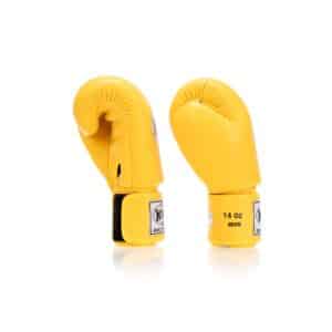 Classic Leather Boxing Glove - Yellow - Windy Fight Gear B.V.