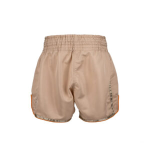 Muay Thai Shorts - Beige/Silver/Orange