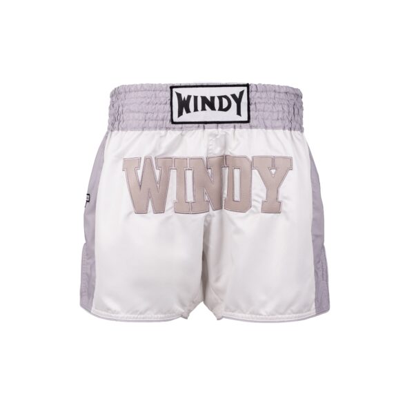 Muay Thai Shorts - Retro 2.0 - White/ Grey