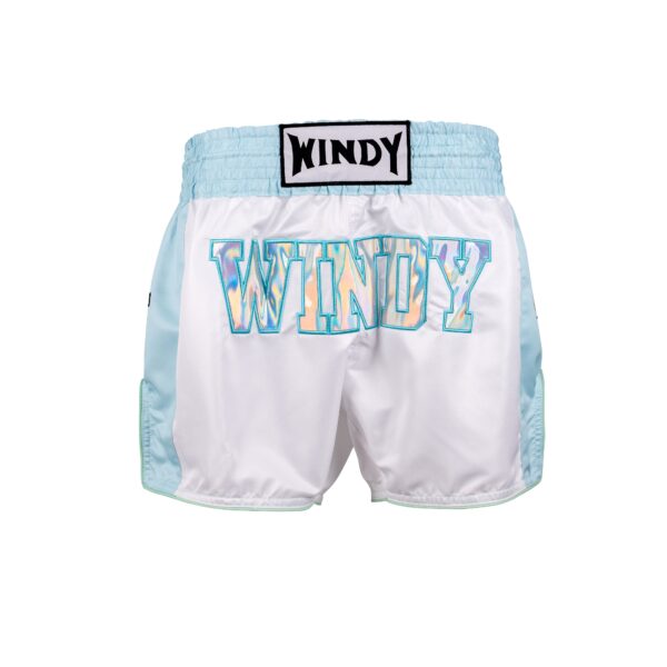 Muay Thai Shorts - Retro Holo - White Ice